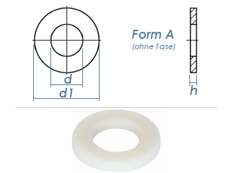 3,2mm Unterlegscheiben DIN 125 Polyamid - Schraubenking