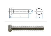 M5 x 12mm Sechskantschrauben DIN933 Vollgewinde Edelstahl...