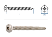 4,5 x 25mm Spanplattenschrauben Pan Head TX Edelstahl A2...