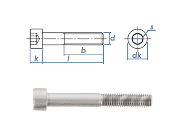 M6 x 14mm Zylinderschrauben DIN912 Edelstahl A2  (10 Stk.)