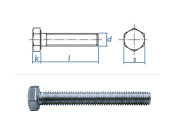 M3 x 20mm Sechskantschrauben DIN933 Vollgewinde Stahl...