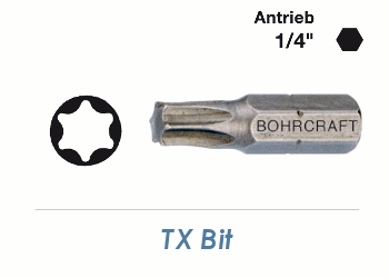 TX10 Bit Bohrcraft 25mm lang -  