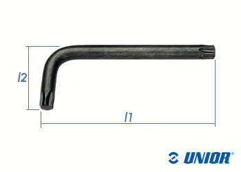 TX40 x 83mm UNIOR Stiftschlüssel brüniert (1 Stk.)