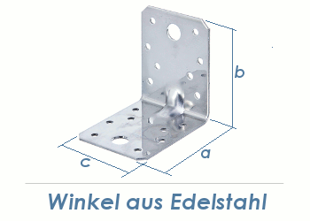 Stabilit Winkelverbinder (L x B x H: 50 x 50 x 40 mm, Edelstahl)