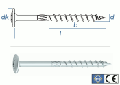 8 x 100mm Konstruktionsschrauben Tellerkopf TX verzinkt...