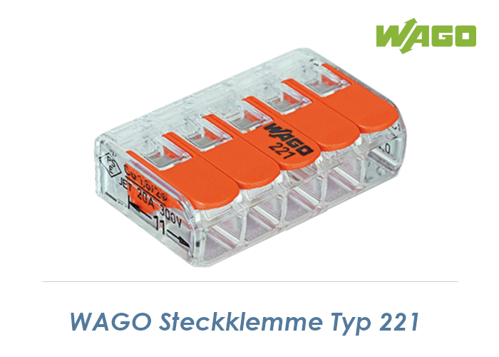 5-polige WAGO Klemme 0,2 - 4mm2 