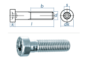 M8 x 45mm Zylinderschraube DIN6912 Stahl verzinkt FKL 8.8...