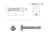 3,5 x 16mm Bohrschrauben Linsenkopf TX DIN7504 Stahl...