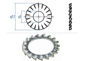 7,4mm Fächerscheiben Form AZ DIN6798 Stahl verzinkt...